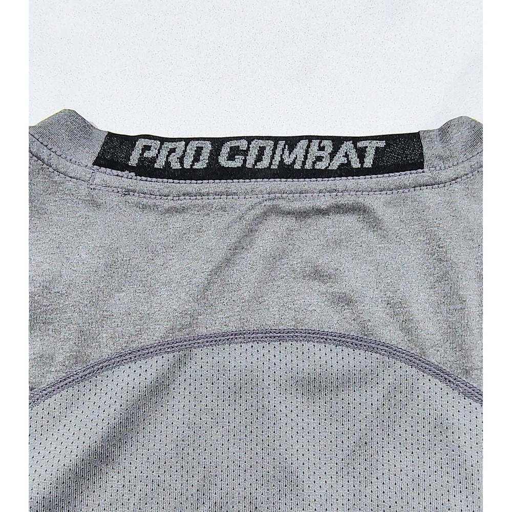 Nike Pro Combat Fitted Sleeveless Tank Top Gray Mens Mesh Small Dri Fit Athletic - Picture 5 of 10